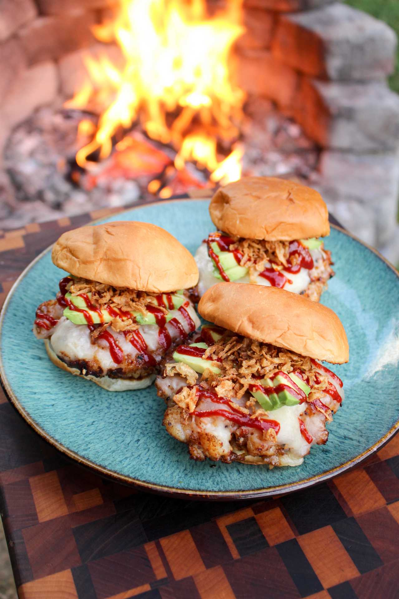 Garlic Gochujang Shrimp Burgers