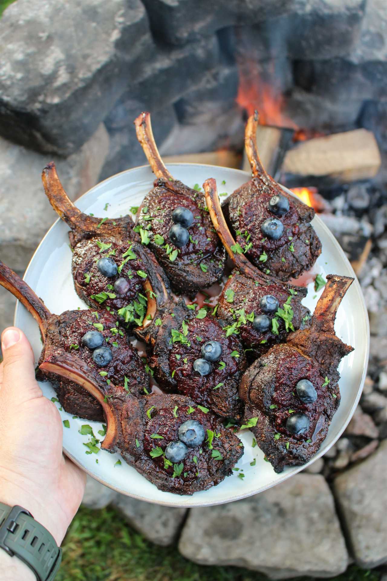 Coffee Crusted Venison Chops