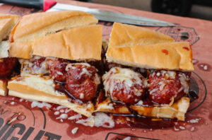 bbq meatball sub