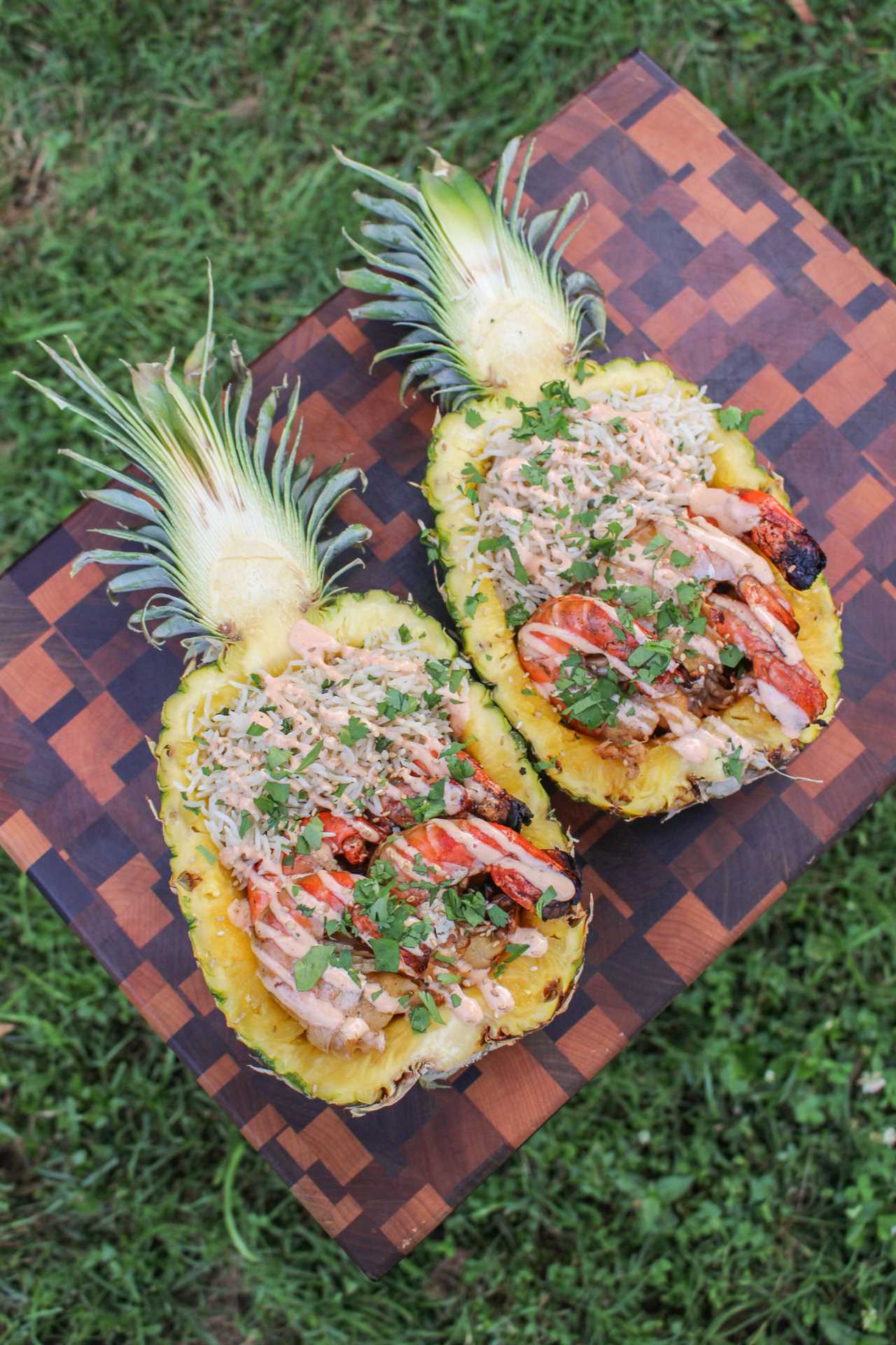 Pineapple Sriracha Shrimp Bowls