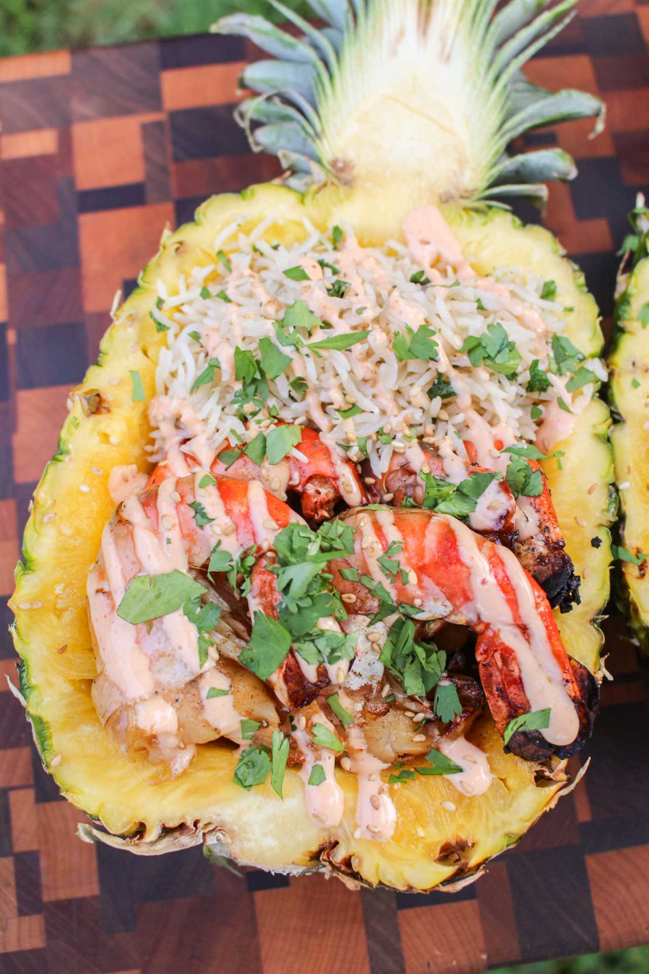 Pineapple Sriracha Shrimp Bowls