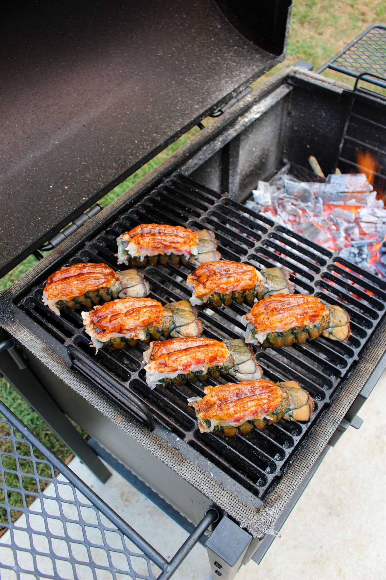 Smoked Lobster Tails with Spicy Garlic Butter