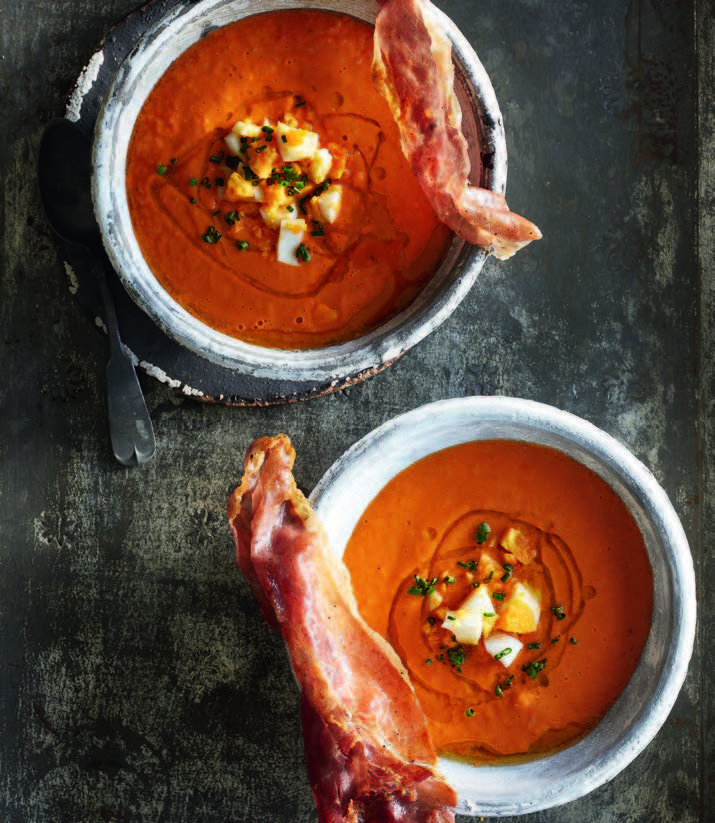 Spanish Smoked Chilled Tomato Soup (Salmorejo)