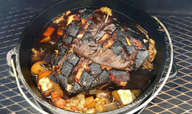 Pork Barbacoa with Avocado Leaves