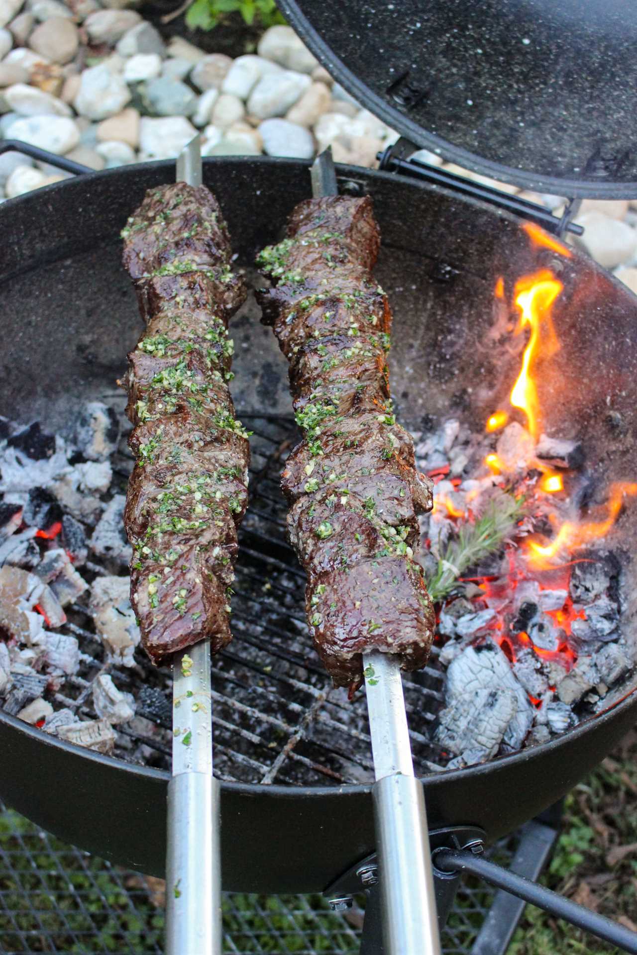 Garlic Basted Sirloin Skewers