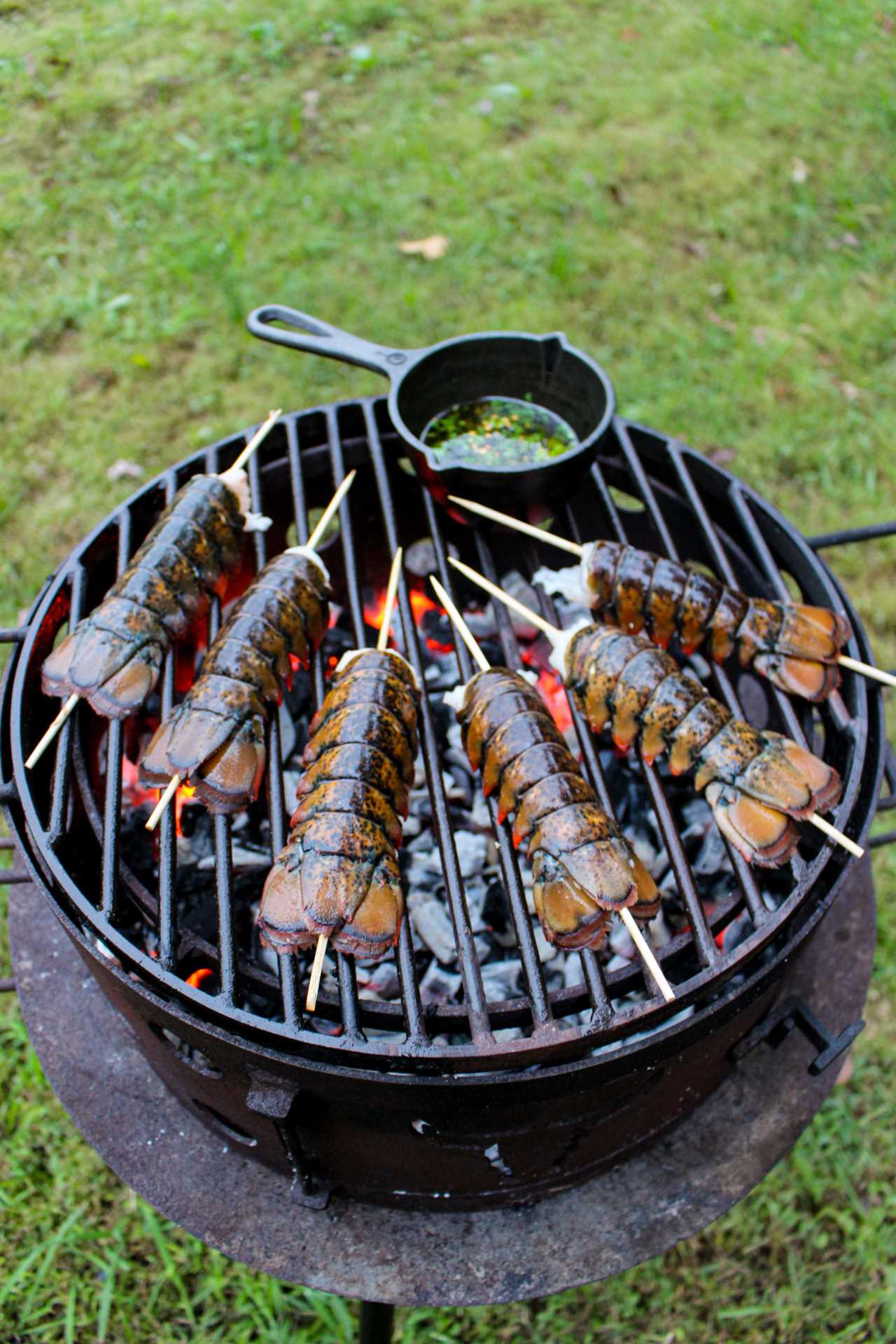 Lobster Skewers with Bang Bang Sauce