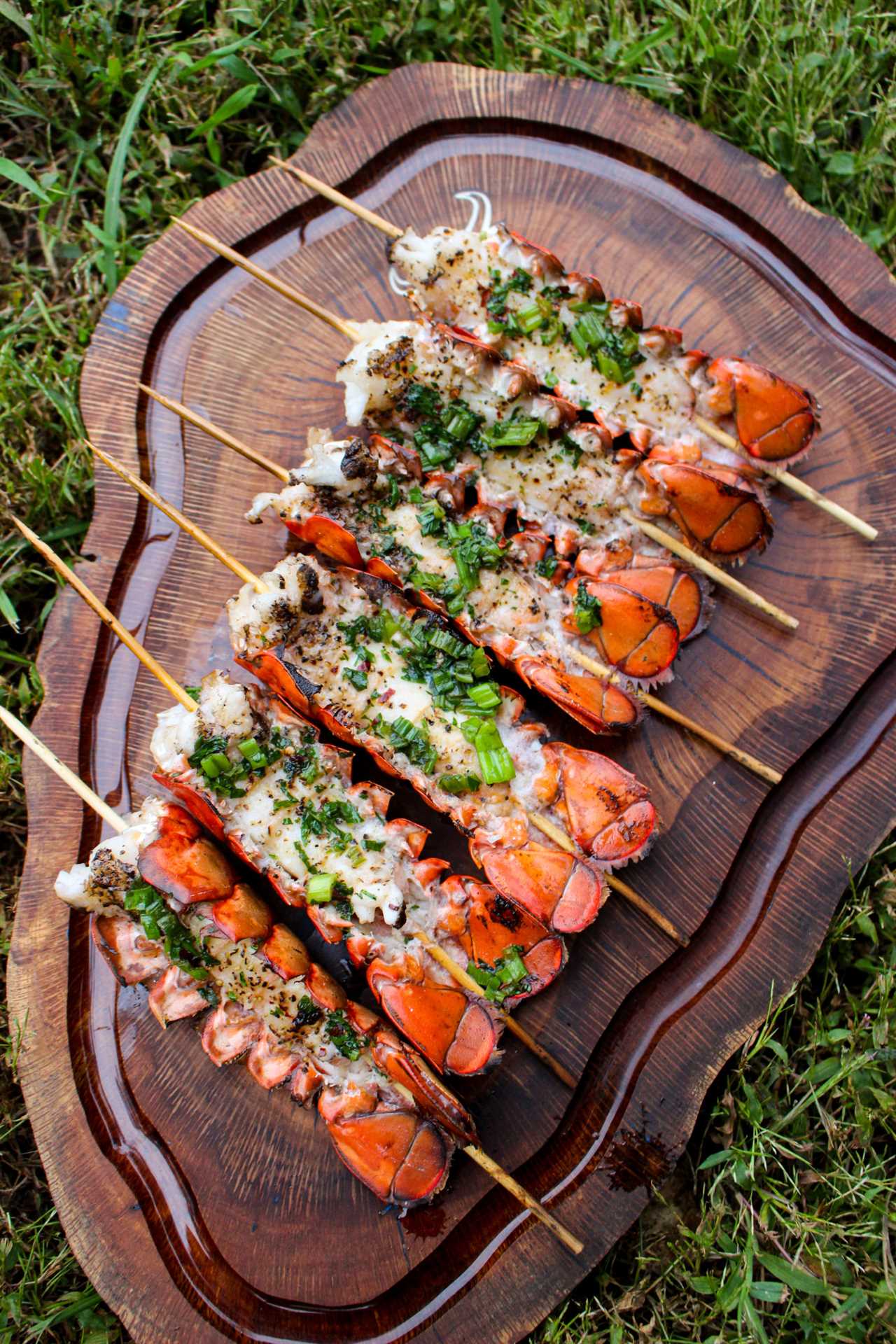 Lobster Skewers with Bang Bang Sauce