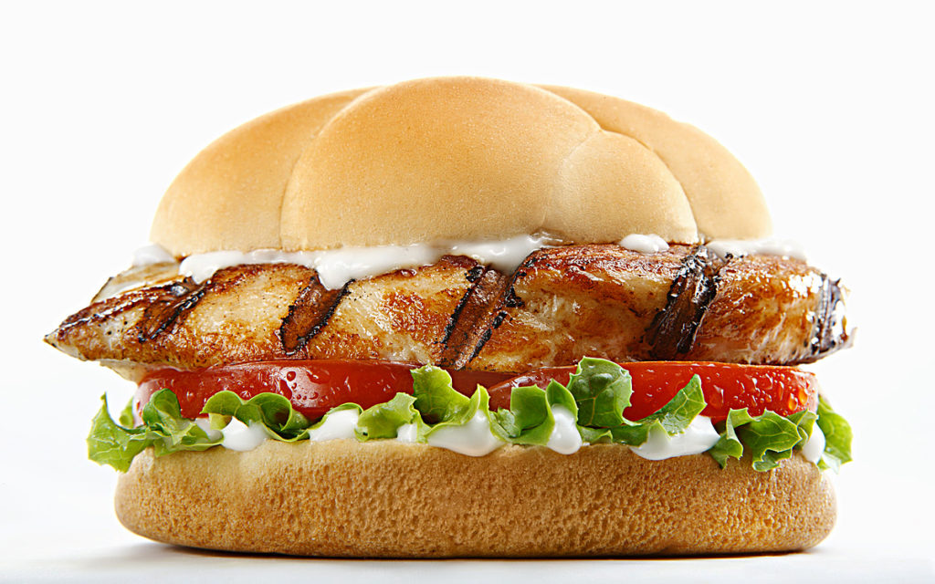 Grilled Chicken Sandwich with Spicy Sauce