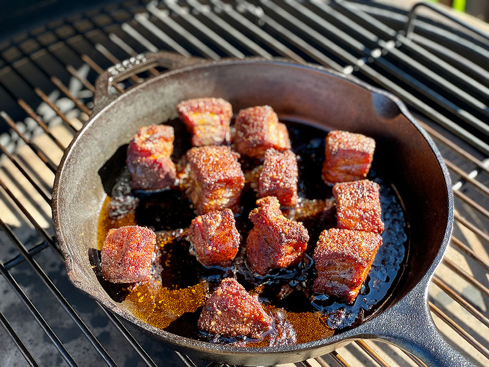 Maple Pork Belly Burnt Ends