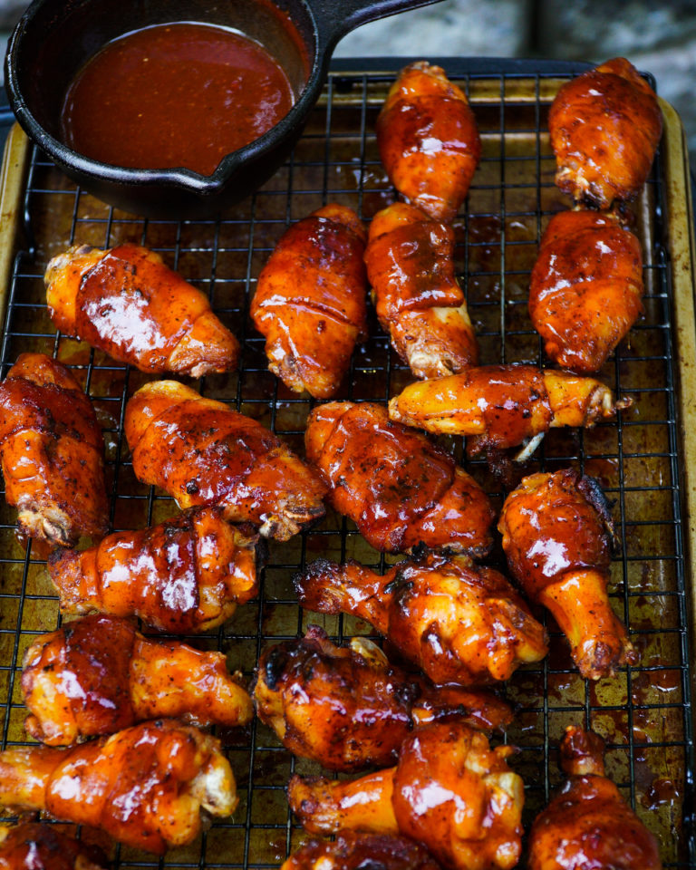 Bourbon Bacon Chicken Wings