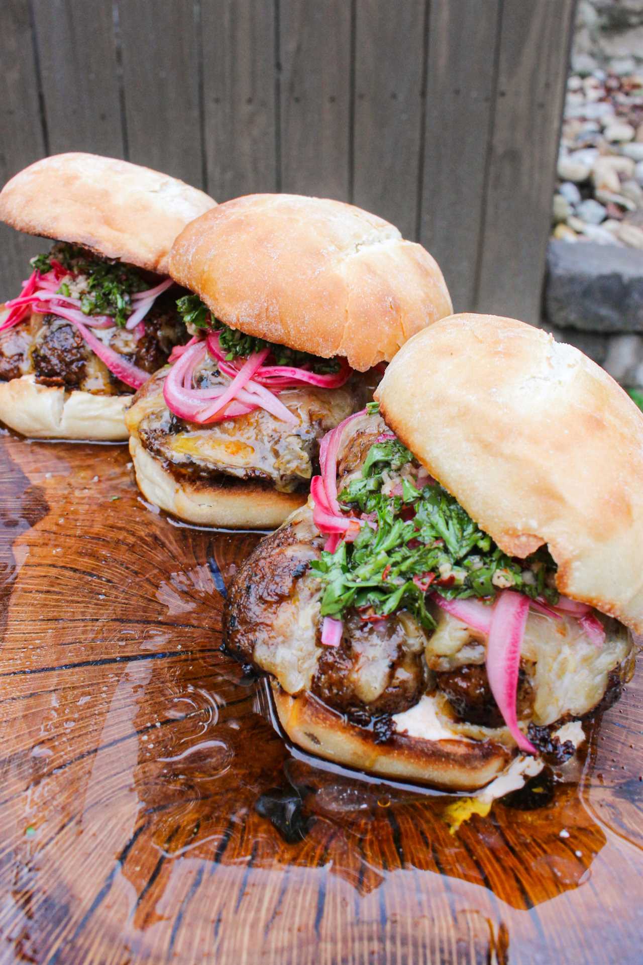 Loaded Choripan looking absolutely delicious. 