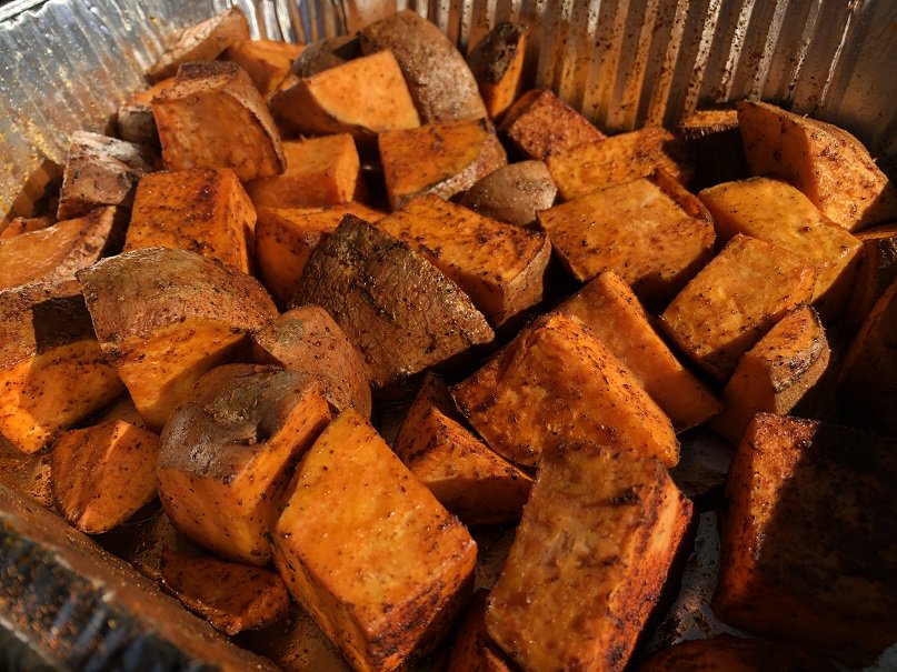 Sweet Potatoes Smoked for 1 Hour