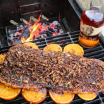 Bourbon Bacon Pecan Salmon with some Buffalo Trace