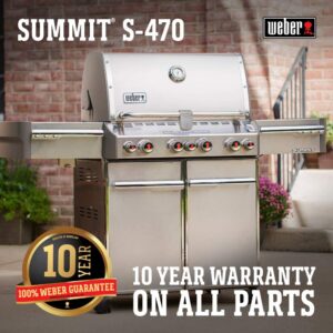 Weber Summit 7270001 S-470 Stainless-Steel BTU Natural-Gas Grill