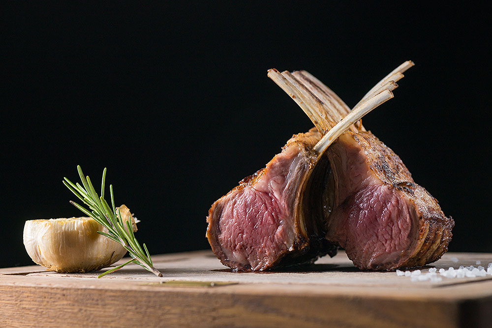 Rack of Lamb in Mustard Crust