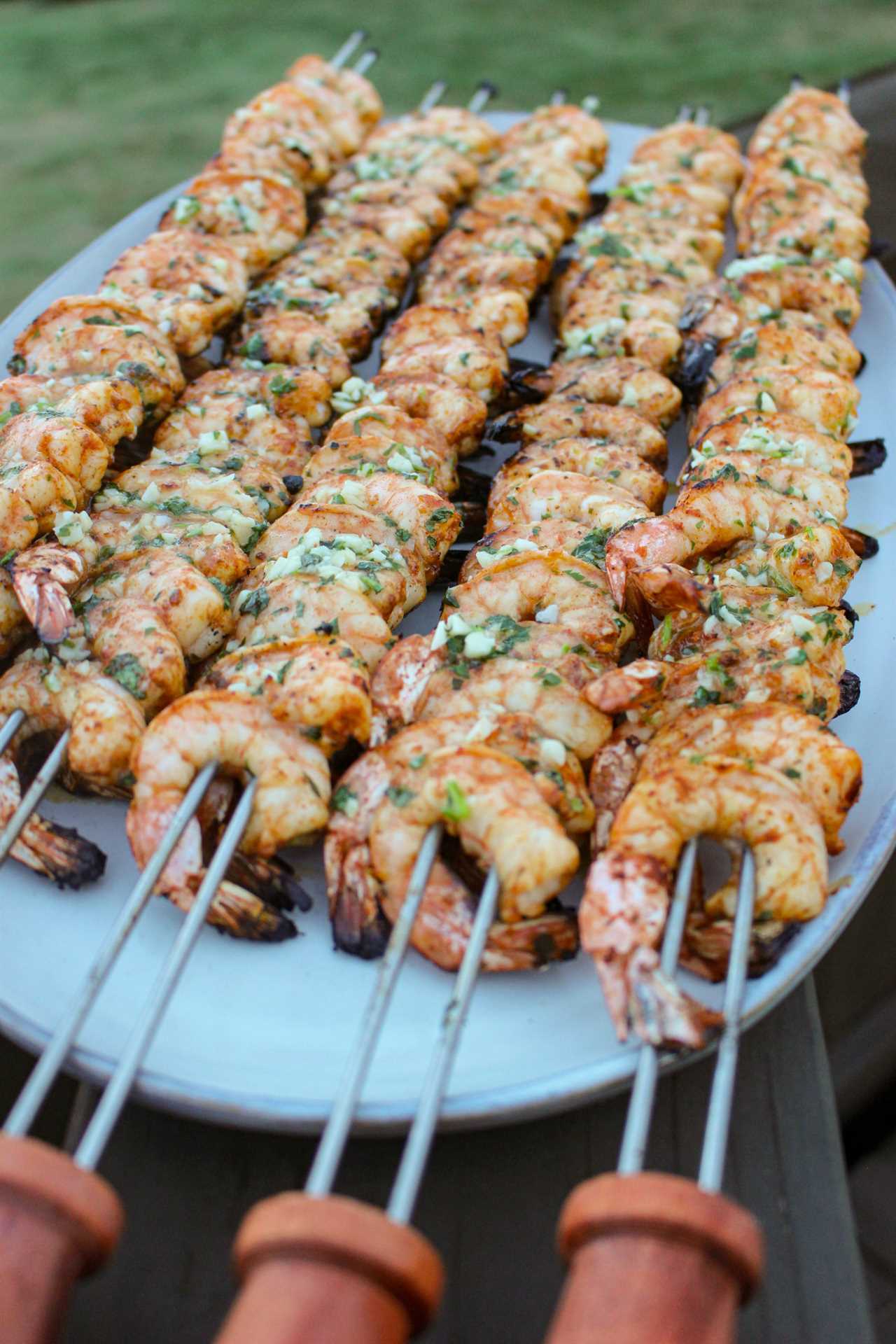 Spicy Tequila Lime Shrimp Skewers