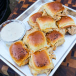 Cheesy Buffalo Chicken Sliders done, plated and ready to devour.