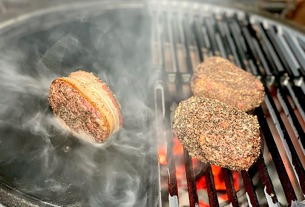 Reverse-searing the steaks