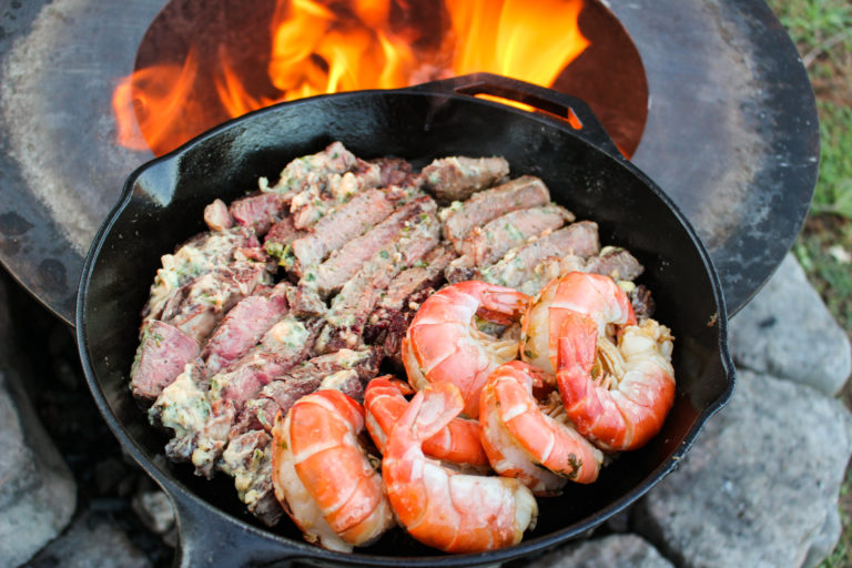 Garlic Butter Steak and Shrimp