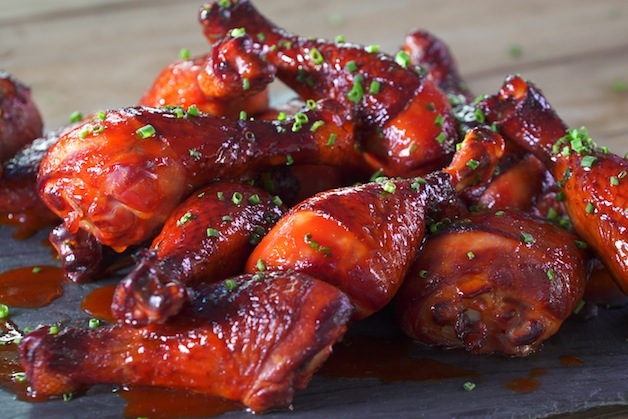 Maple-Sriracha Glazed Chicken Drumsticks