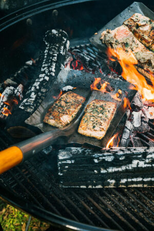 BBQU Grilling in a shovel