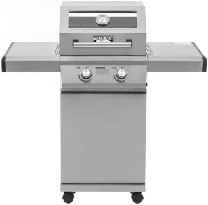 Monument Grills 2 Burners Propane Gas Grill Outdoor Cooking Stainless Steel BBQ Grills