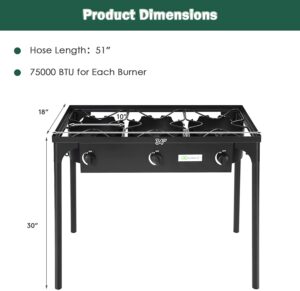 Goplus Outdoor Stove Portable Propane Gas Cooker