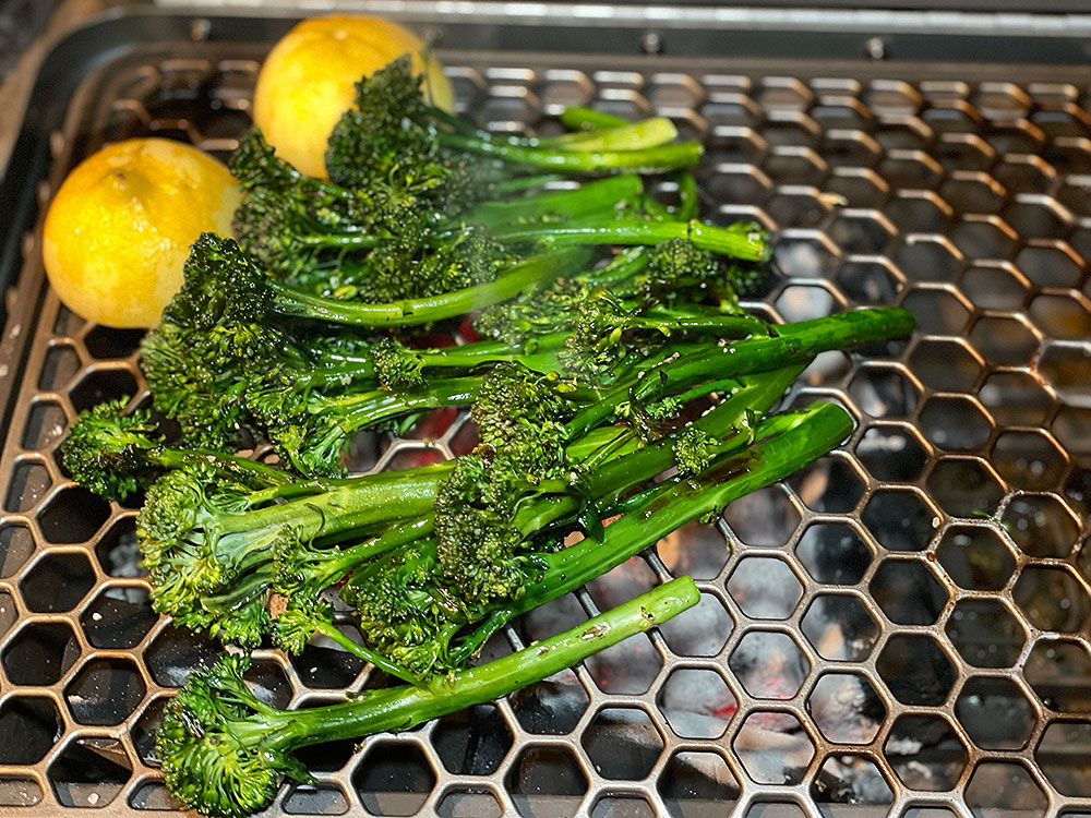 Grilled Broccolini on the Nomad Portable Grill