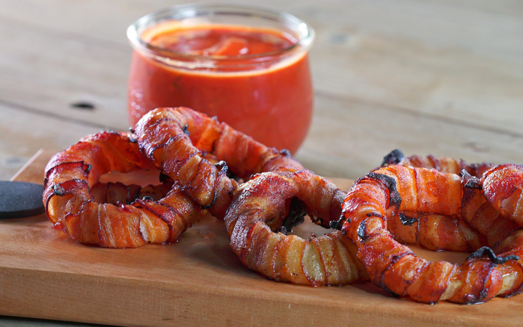 Bacon Maple Grilled Onion Rings