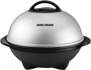 George Foreman, Silver, 12+ Servings Upto 15 Indoor/Outdoor Electric Grill