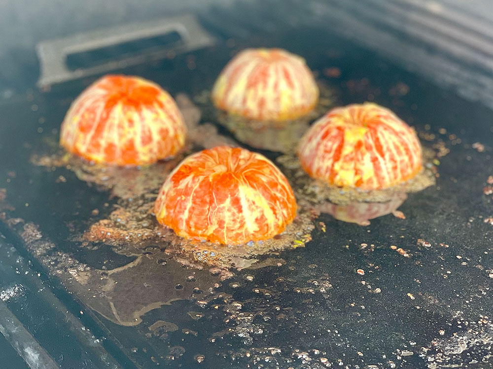 Grilling Oranges for Duck Breast