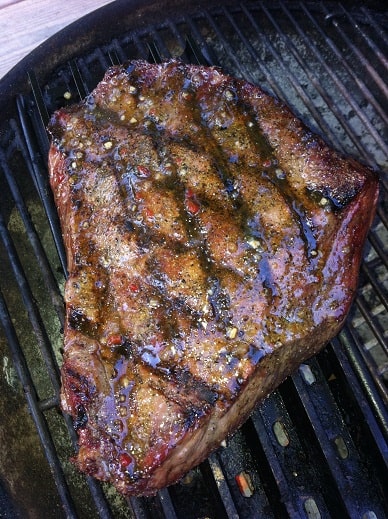 Tri Tip grilled on a Weber Jumbo Joe