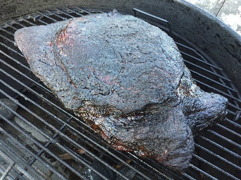 Brisket on Grill