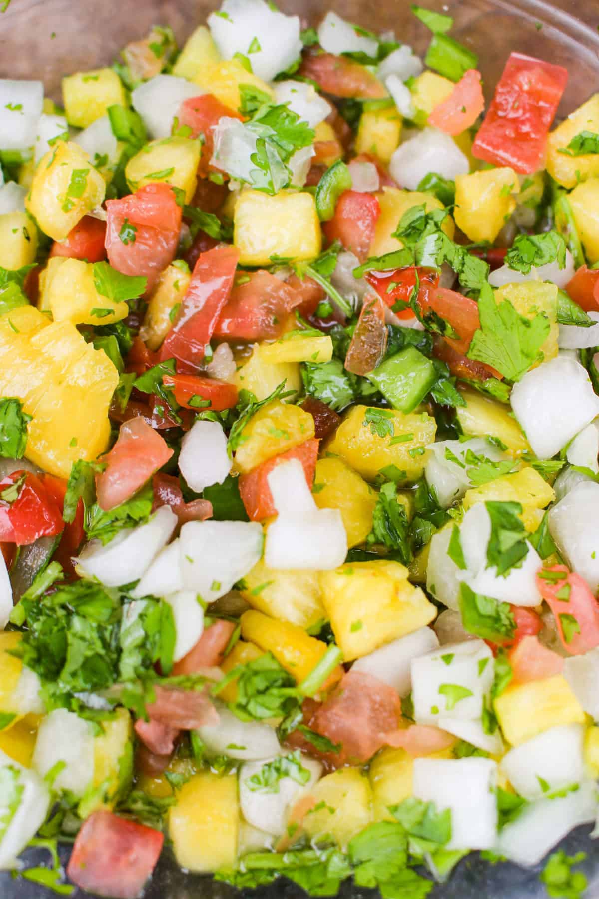 Pineapple Salsa for Shrimp "Al Pastor" Tacos.