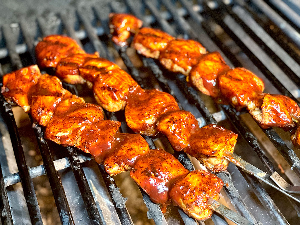 spiced-rubbed chicken kebabs