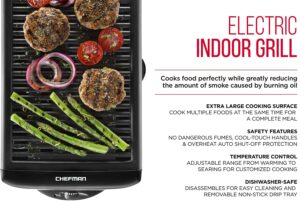 Chefman Electric Smokeless Indoor Grill w/Non-Stick Cooking Surface