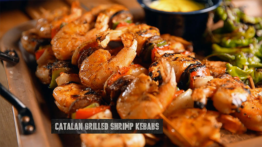 Catalan Grilled Shrimp Kebabs