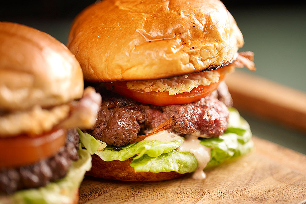 Wagyu Smash Burger with Parmesan Crisps