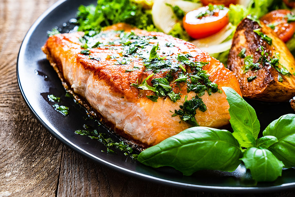 Raichlen’s Summer Salmon with a Bunch of Basil