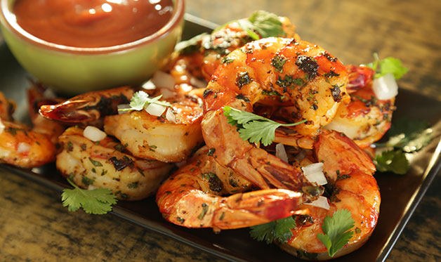 Smoked Shrimp Cocktail with Chipotle Orange Sauce