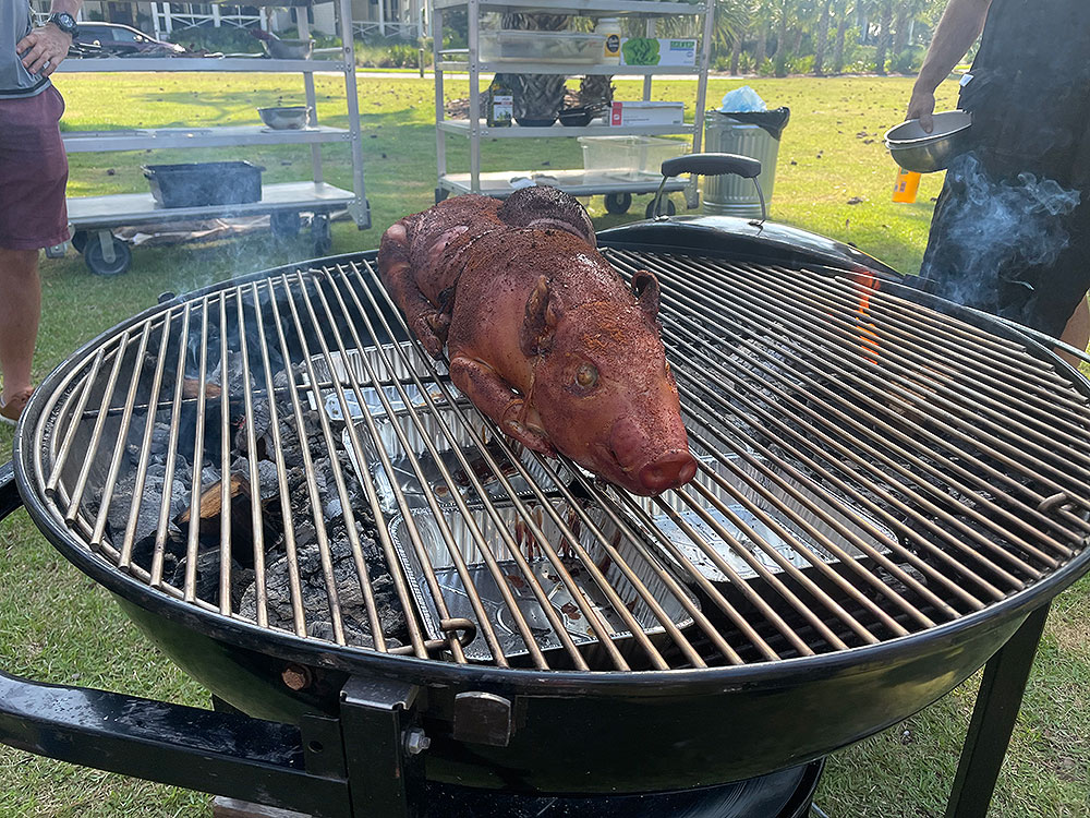 Suckling Pig on the Weber Ranch