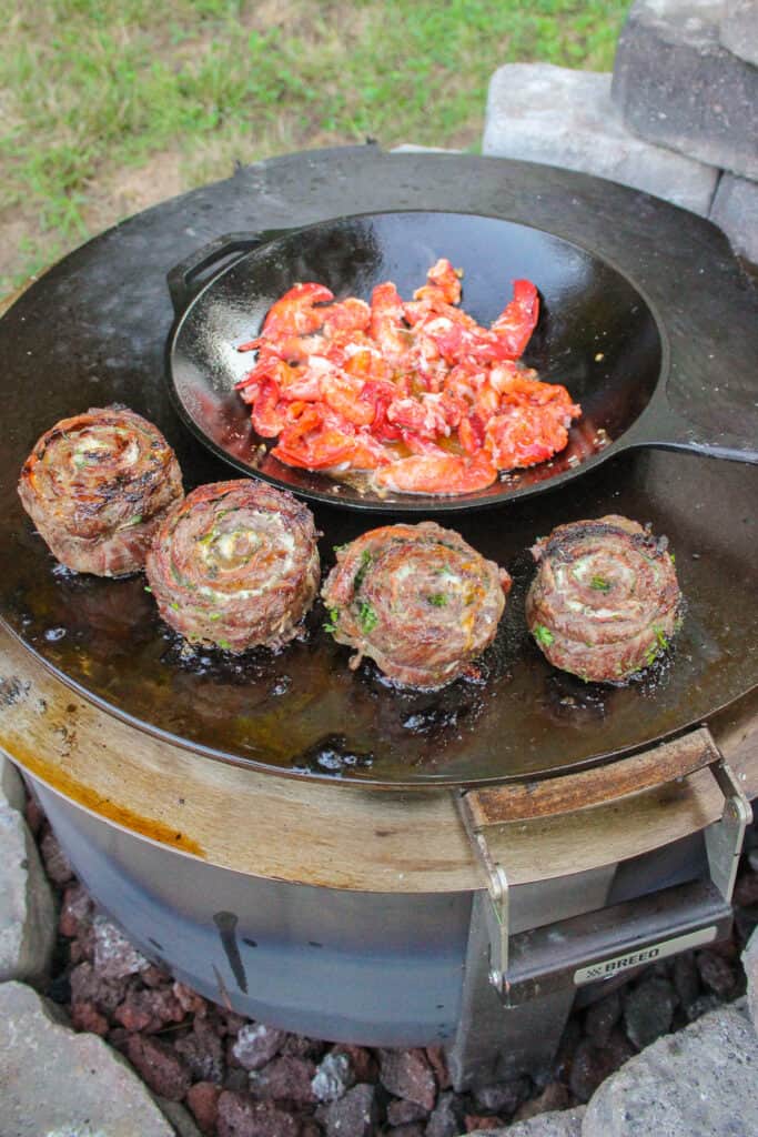 Surf and Turf Pinwheels almost done