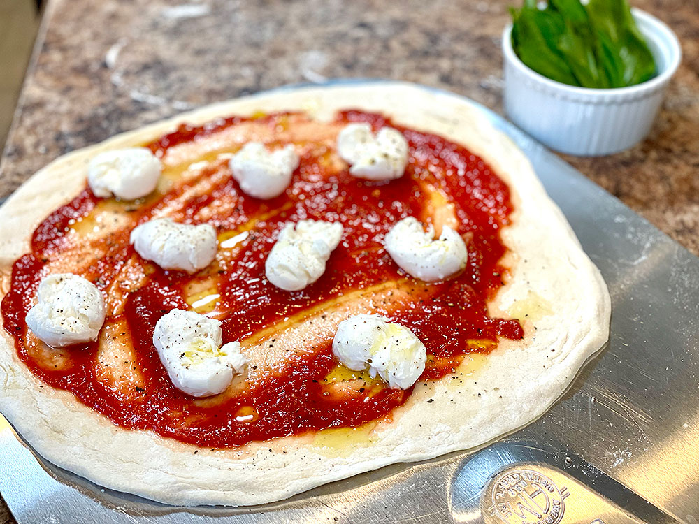 Homemade margarita Pizza