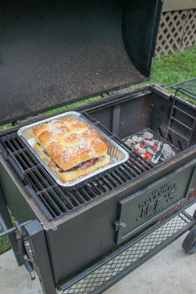 Smoking the Steak and Cheese Sliders