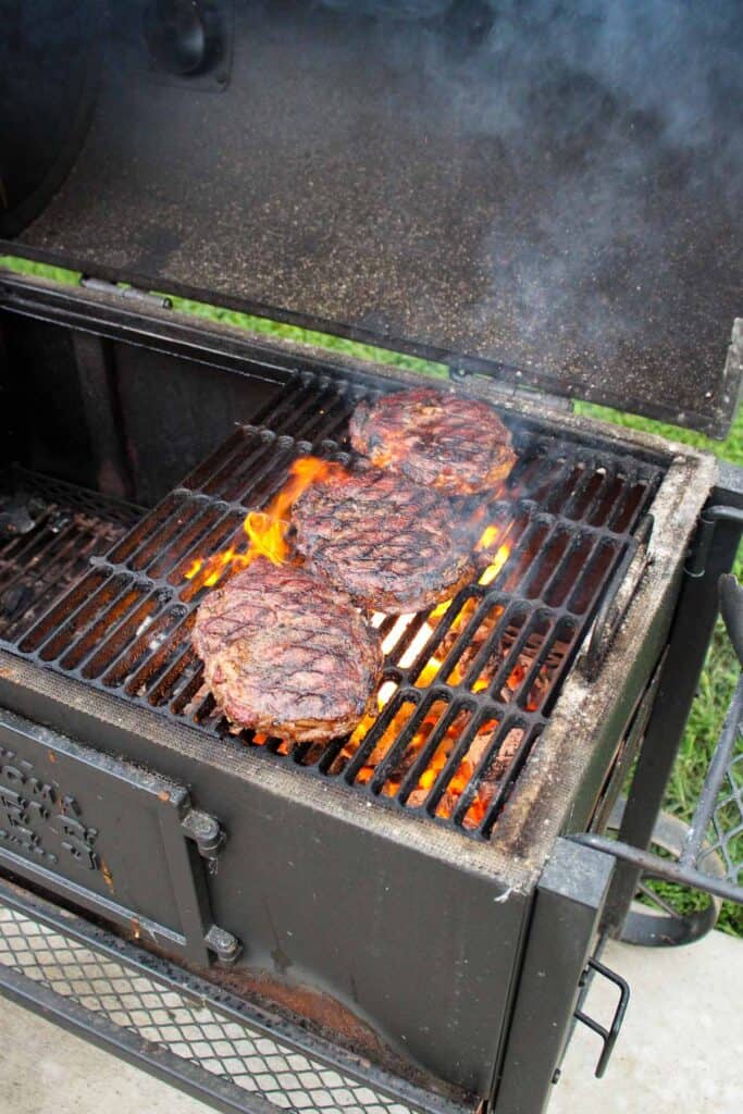 Seared ribeyes for the Steak and Cheese Sliders