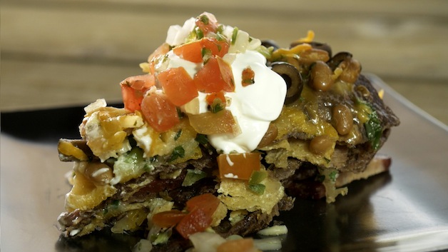 Steak and Bean Nachos