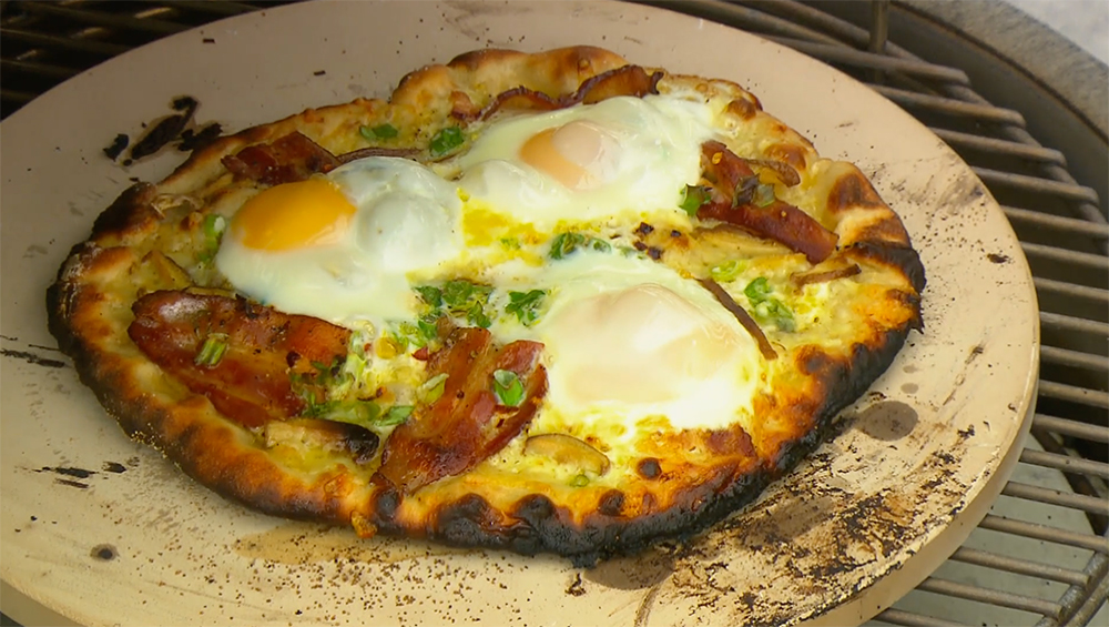 Breakfast Pizza on a Gas Grill