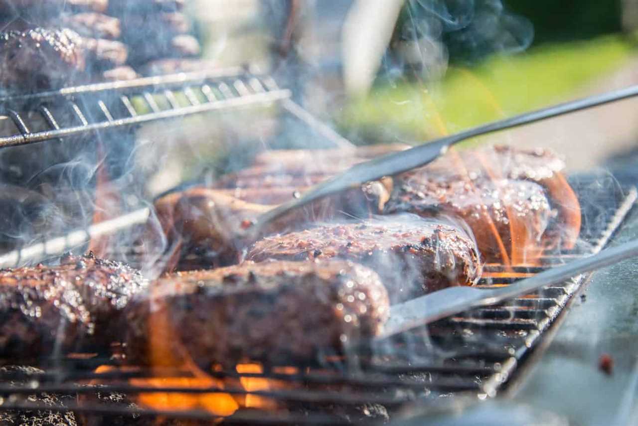 making burgers with a grill