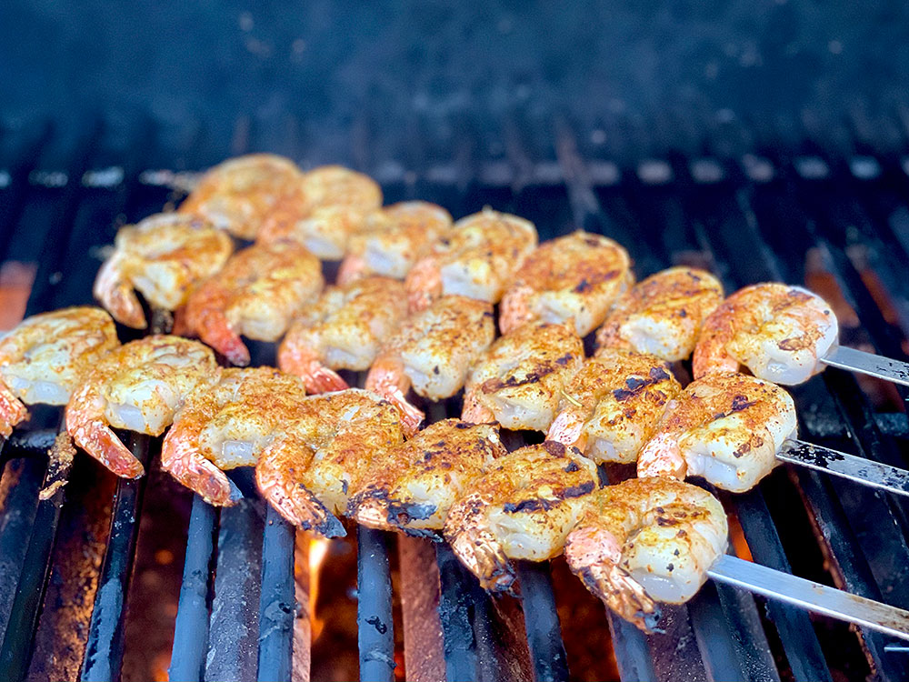 Shrimp on the grill