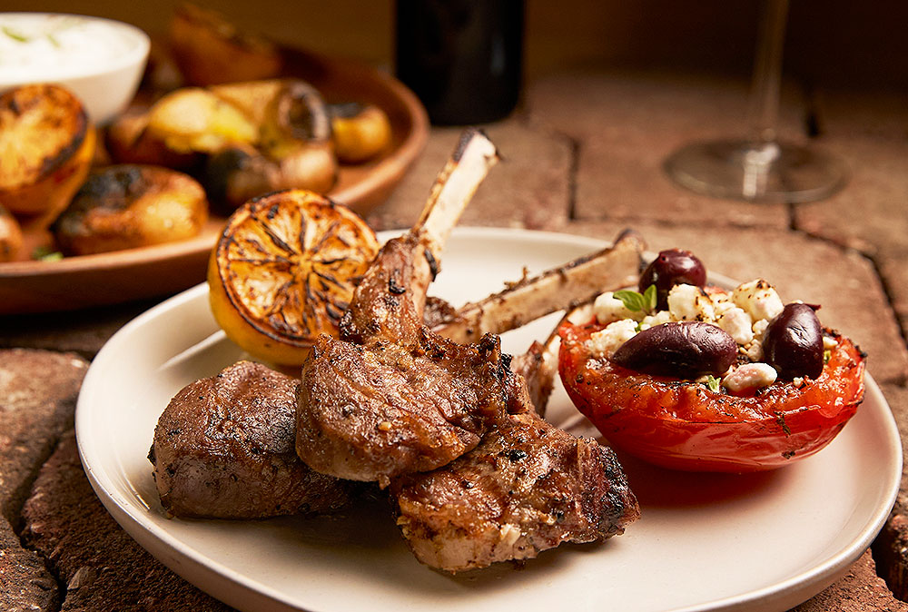 Greek Grilled Lamb Chops with Smashed Potatoes - Recipes to Grill in December